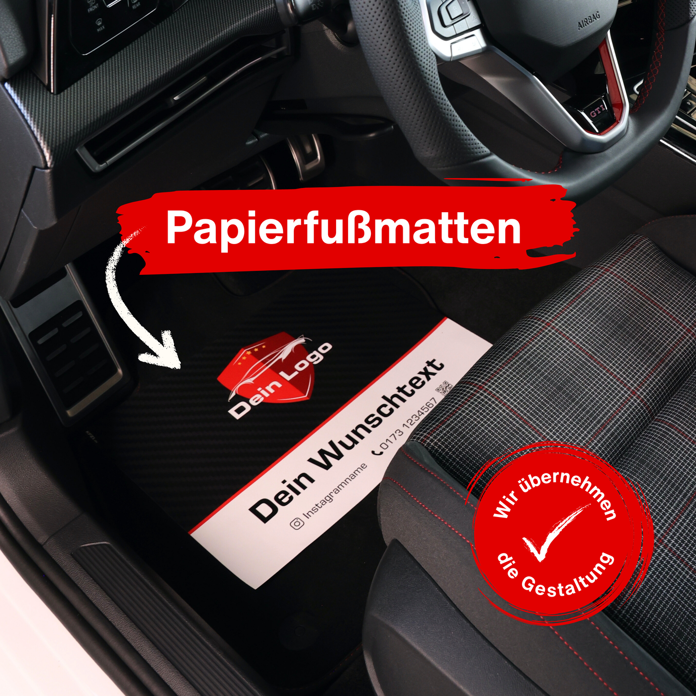 Individulle Papierfussmatten mit deinem Logo