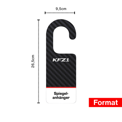 Individuelle Spiegelanhänger mit deinem Logo