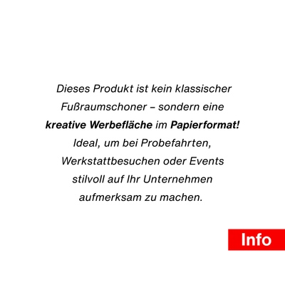 Individulle Papierfussmatten mit deinem Logo