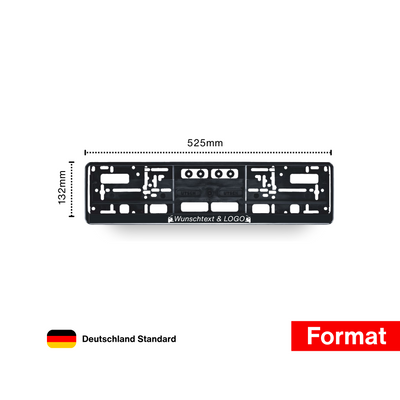 Bedruckte Kfz Kennzeichenhalter mit Logo Kennzeichenrahmen Kennzeichenverstärker