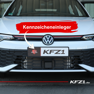 KFZ Kennzeicheneinleger / Miniletter mit Logo bedruckt