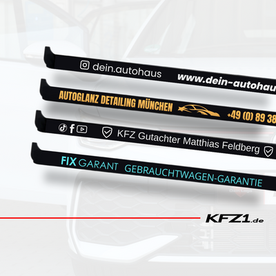 Bedruckte Kfz Kennzeichenhalter mit Logo Kennzeichenrahmen Kennzeichenverstärker